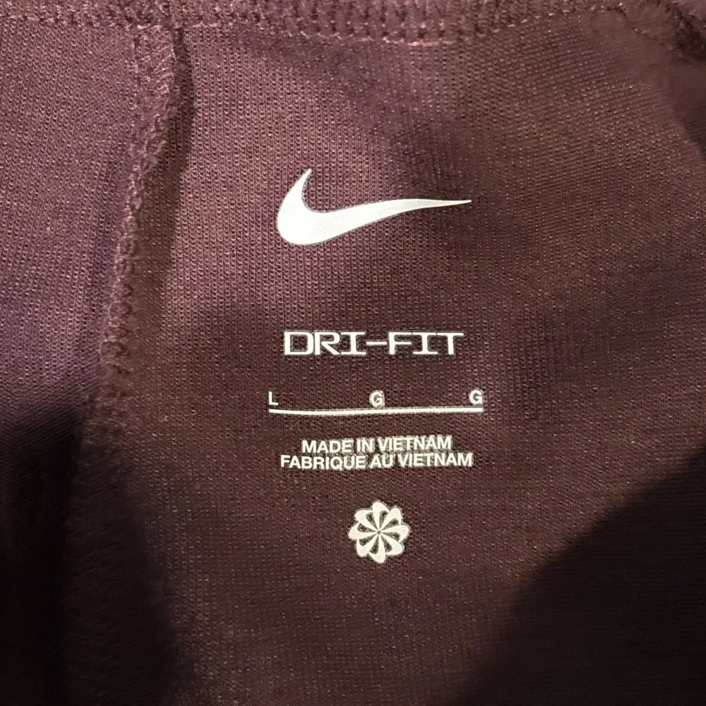 Nike Dri-FIT Primary Fleece UV Performance Joggers Men's Large Burgundy Crush